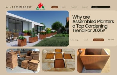 corten steel planter